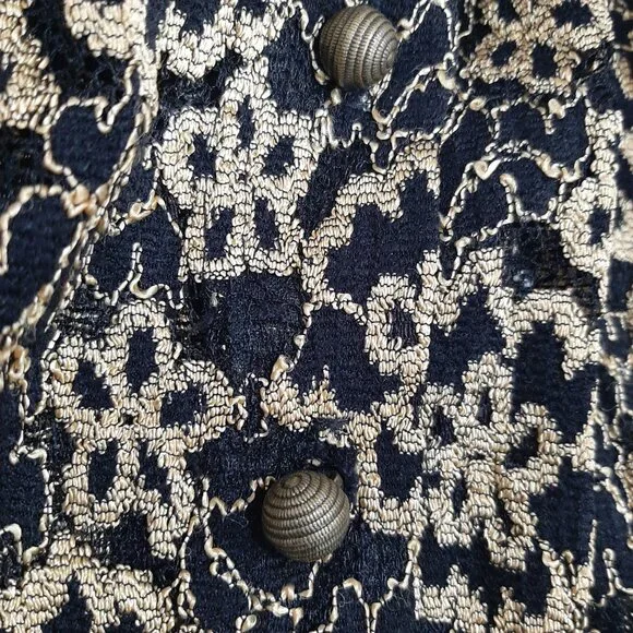 luxury Ann Ferriday vintage lace high neck button up coquette minimalist blouse - Picture 11 of 16